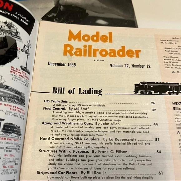 1954, 1955, 1956 Model Railroader Magazines Lot of 4 - Picture 4 of 12